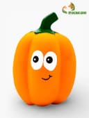 Пищащая игрушка для собак «Тыква», 13 см, латекс, оранжевая
