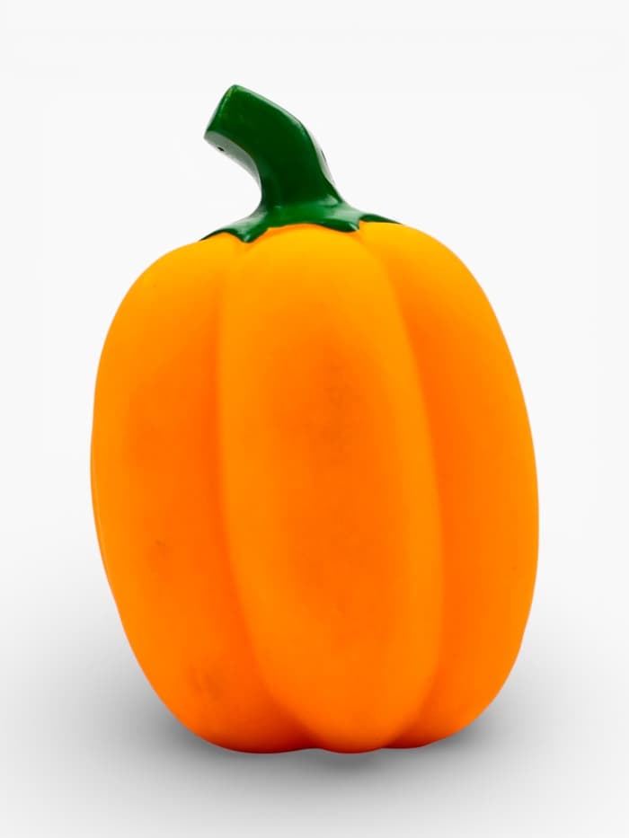 Пищащая игрушка для собак «Тыква», 13 см, латекс, оранжевая