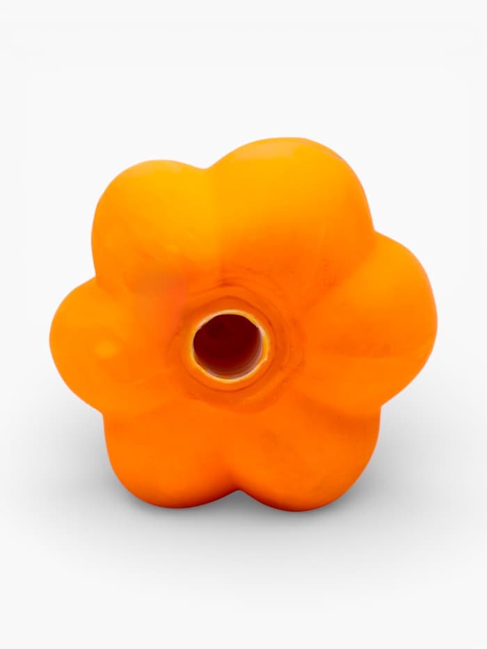 Пищащая игрушка для собак «Тыква», 13 см, латекс, оранжевая