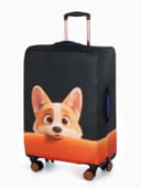 Чехол для чемодана «Корги», 24", чёрный