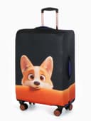 Чехол для чемодана «Корги», 28", чёрный