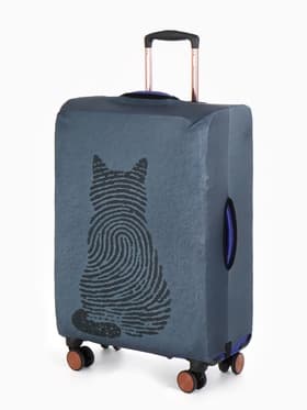 Чехол для чемодана «Кот», 24", синий