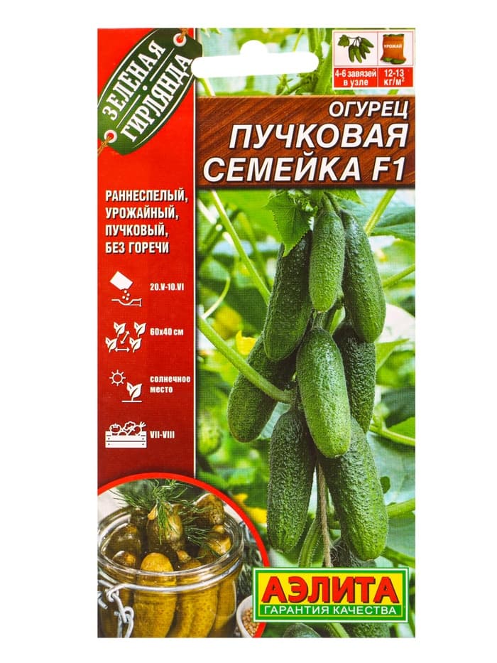 Набор семян Огурец пучковый, 10 сортов, «Мой выбор»