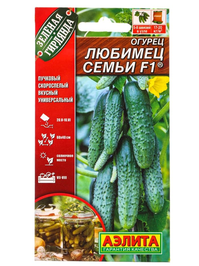 Набор семян Огурец пучковый, 10 сортов, «Мой выбор»