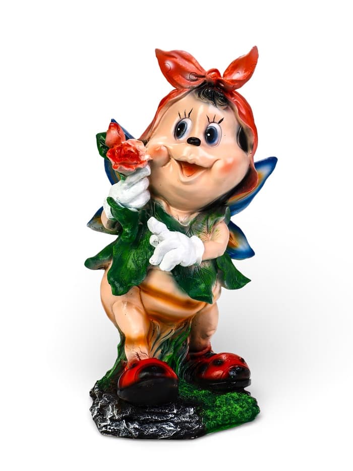 Садовая фигура из полистоуна «Пчёлка в платке», 25×26×50 см