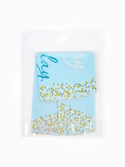 Воздушный шар фольгированный 25" «С днём рождения», голубое - золото