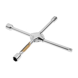 Ключ баллонный крестообразный усиленный ТУНДРА, 16×350 мм, сатин, 17×19×21 мм, квадрат 1/2"