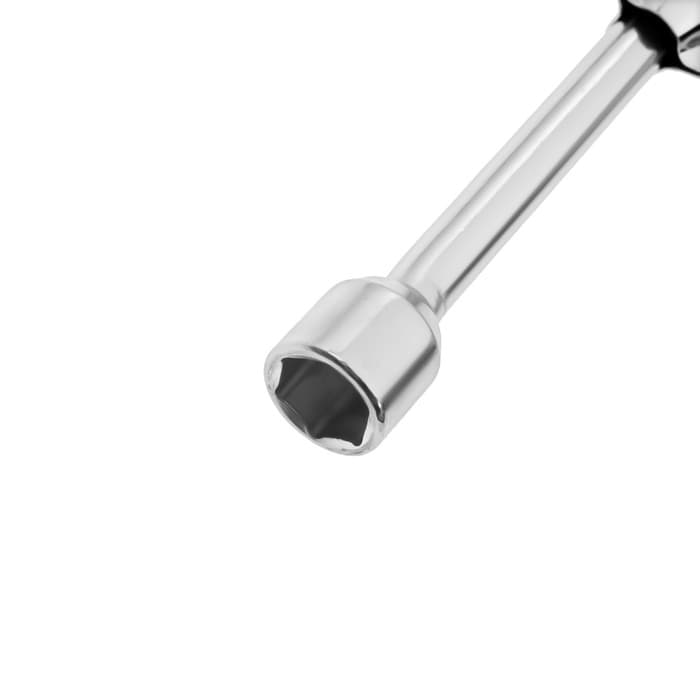 Ключ баллонный крестообразный усиленный ТУНДРА, 16×350 мм, сатин, 17×19×21 мм, квадрат 1/2"