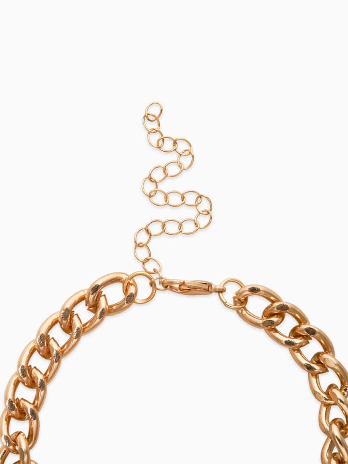 Браслет цепочка с подвесками «Вишневый рай. Сердечки», L=17 см, красный в золоте