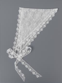 Косынка - платок на пояс MINAKU, кружево, 150×30±3 см, белый