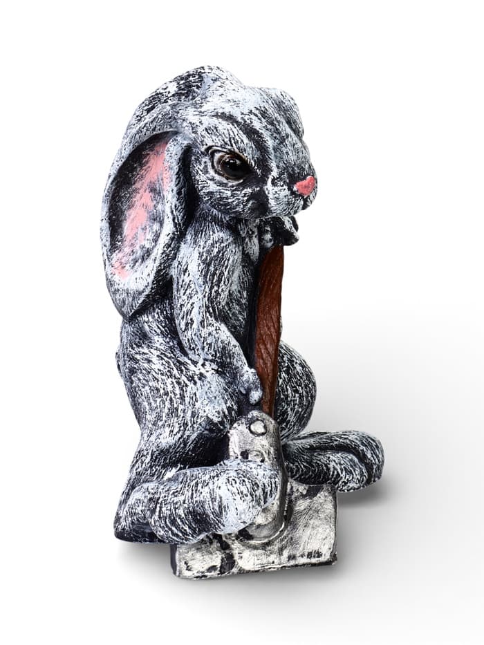 Садовая фигура из полистоуна «Заяц с лопатой», 30×18×35 см