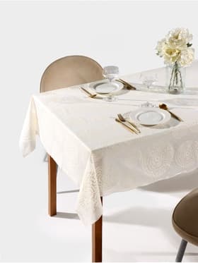 Клеёнка на стол ажурная Lace «Одуванчик», ширина 137 см, рулон 20 метров, толщина 0.3 мм