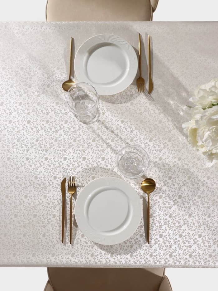 Клеёнка на стол «Розарий», ширина 137 см, рулон 20 метров, толщина 0.3 мм