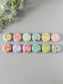 Набор шкатулок для украшений «Фрукты и овощи», 12 шт., мини, металл, круглая, 6.8×6.8×1.7 см