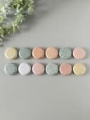 Набор шкатулок для украшений «Геометрические рисунки», 12 шт., мини, металл, круглая, 6.8×6.8×1.7 см