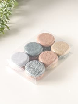 Набор шкатулок для украшений «Геометрические рисунки», 12 шт., мини, металл, круглая, 6.8×6.8×1.7 см