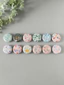 Набор шкатулок для украшений «Цветы и листья», 12 шт., мини, металл, круглая, 6.8×6.8×1.7 см