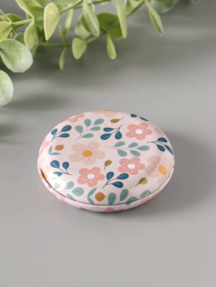 Набор шкатулок для украшений «Цветы и листья», 12 шт., мини, металл, круглая, 6.8×6.8×1.7 см