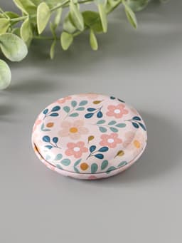 Набор шкатулок для украшений «Цветы и листья», 12 шт., мини, металл, круглая, 6.8×6.8×1.7 см