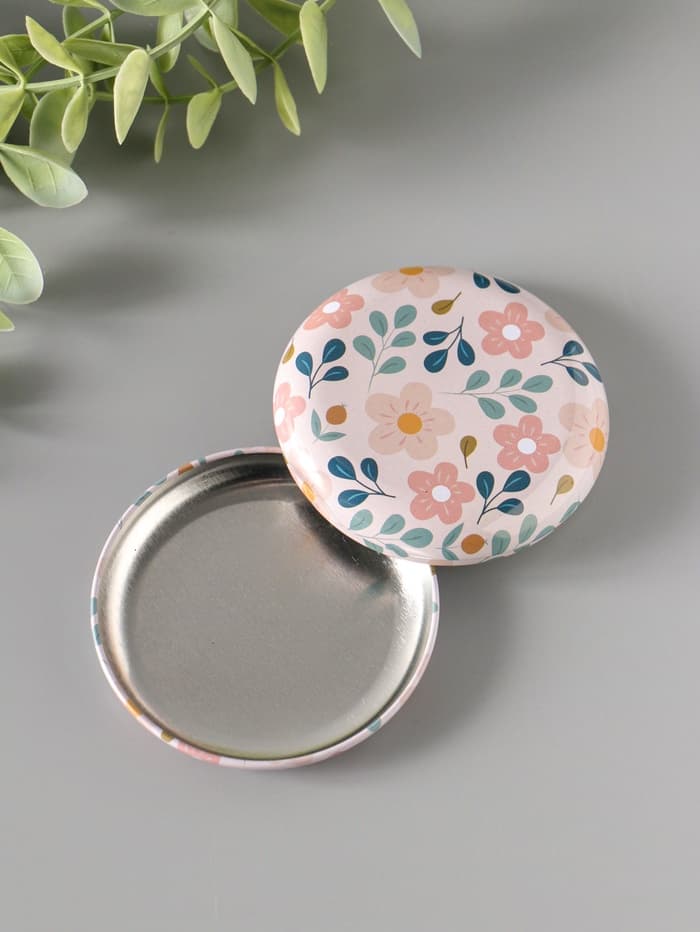 Набор шкатулок для украшений «Цветы и листья», 12 шт., мини, металл, круглая, 6.8×6.8×1.7 см