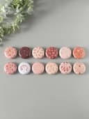 Набор шкатулок для украшений «Рисунки на бежевом», 12 шт., мини, металл, круглая, 6.8×6.8×1.7 см