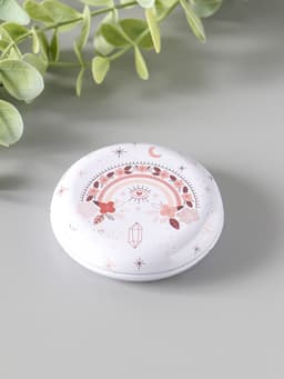 Набор шкатулок для украшений «Рисунки на бежевом», 12 шт., мини, металл, круглая, 6.8×6.8×1.7 см