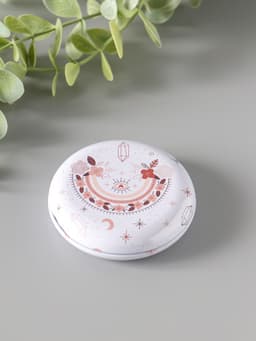 Набор шкатулок для украшений «Рисунки на бежевом», 12 шт., мини, металл, круглая, 6.8×6.8×1.7 см