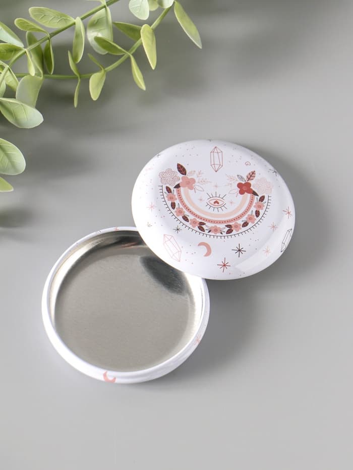 Набор шкатулок для украшений «Рисунки на бежевом», 12 шт., мини, металл, круглая, 6.8×6.8×1.7 см