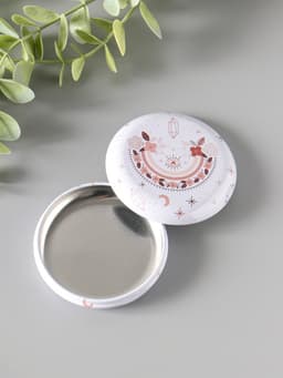 Набор шкатулок для украшений «Рисунки на бежевом», 12 шт., мини, металл, круглая, 6.8×6.8×1.7 см