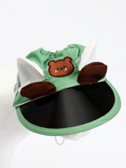 Кепка для животных, размер S, ОГ 27-33 см, высота 8 см, зелёная