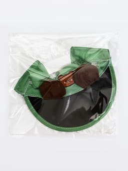 Кепка для животных, размер S, ОГ 27-33 см, высота 8 см, зелёная