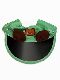 Кепка для животных, размер M, ОГ 32-39 см, высота 10 см, зелёная