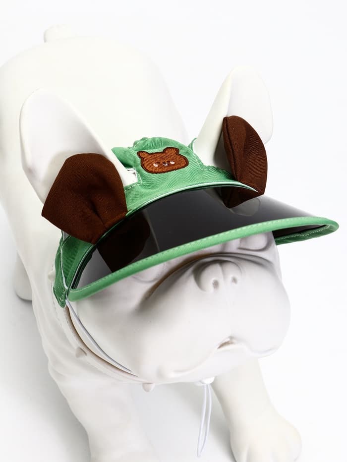 Кепка для собак и кошек, размер L, ОГ 35-46 см, высота 13 см, зелёная