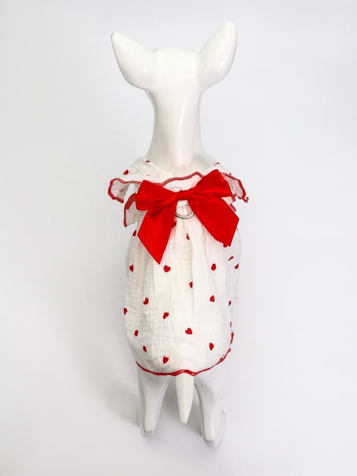 Платье для животных «Зефирка», полиэстер, M, ДС 30, ОГ 40 см, полиэстер