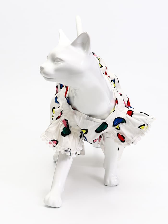 Платье для животных «Арлекино», размер S, ДС 25, ОГ 35 см, полиэстер