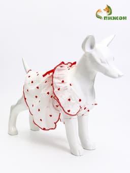 Платье для животных «Зефирка», размер L, ДС 35, ОГ 45 см, полиэстер