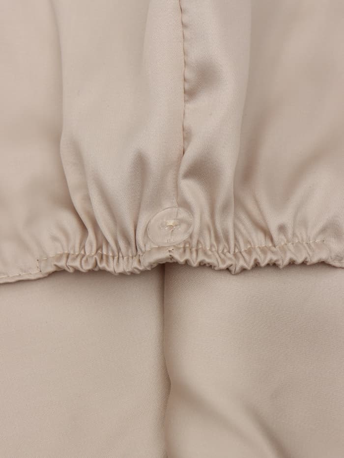 Чалма - тюрбан для волос MINAKU, 25×68 см, тенсель, бежевая