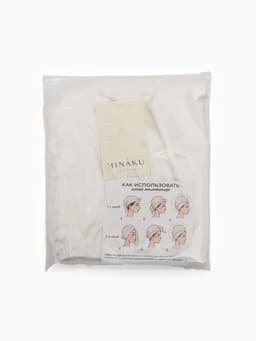 Чалма - тюрбан для волос MINAKU, 25×68 см, тенсель, белая