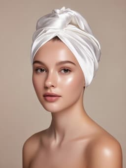 Чалма - тюрбан для волос MINAKU, 25×68 см, тенсель, белая