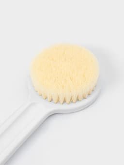 Щётка банная на ручке Доляна, массажёр, 35×7 см, белая