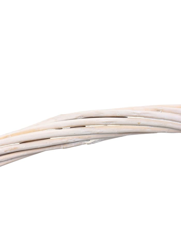 Корзина плетёная для хранения Alba, с ручкой, белая, набор 2 шт.