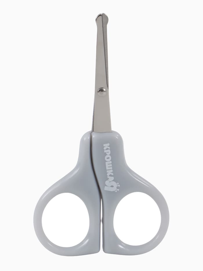 Ножницы маникюрные, детские, закругленные кончики, Крошка Я, серый