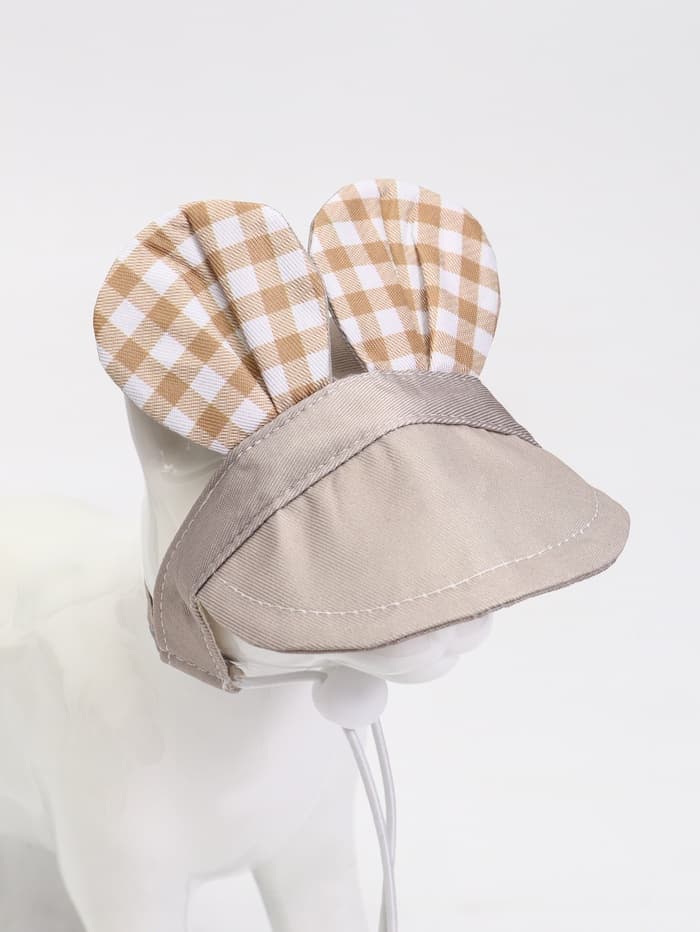 Панама для животных, размер S, ОГ 31 см, высота 8.5 см, бежевая