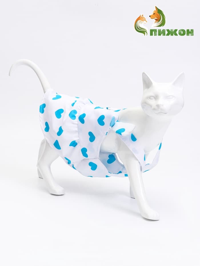 Сарафан для животных «Сердечко», размер L, ДС 35, ОГ 45 см