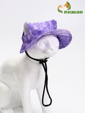 Панама для собак и кошек, размер S, ОГ - 23 см, вес 2-7 кг, фиолетовая