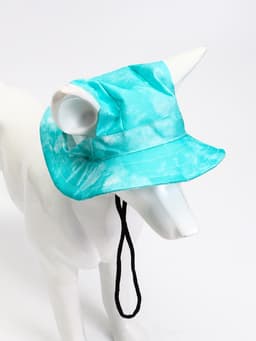 Панама для собак и кошек, размер M, ОГ - 35 см, вес 7-15 кг, бирюзовая