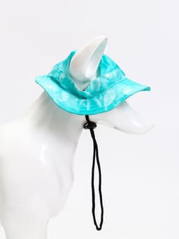 Панама для собак и кошек, размер M, ОГ - 35 см, вес 7-15 кг, бирюзовая