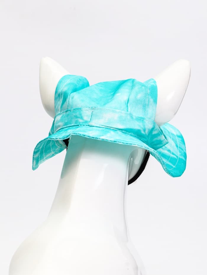 Панама для собак и кошек, размер M, ОГ - 35 см, вес 7-15 кг, бирюзовая