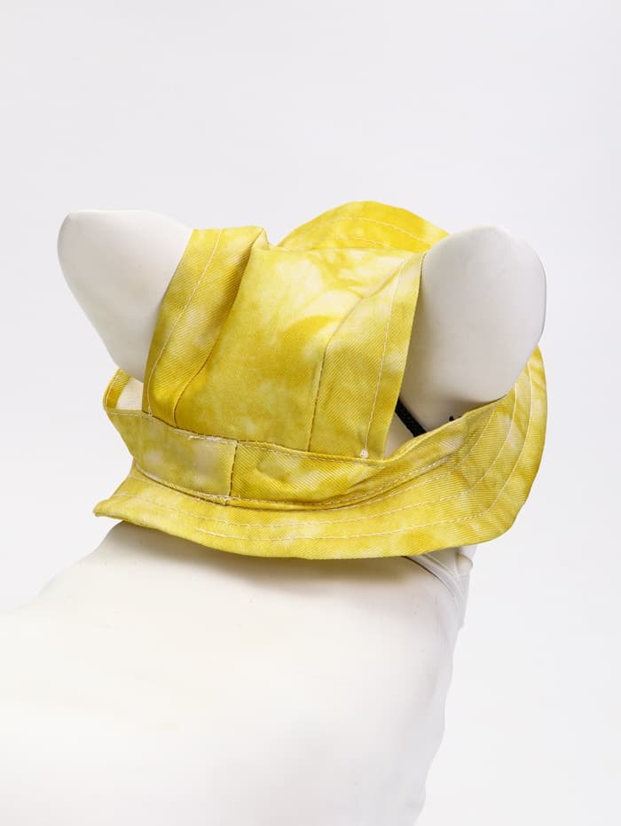 Панама для собак и кошек, размер L, ОГ - 42 см, вес 15-45 кг, жёлтая