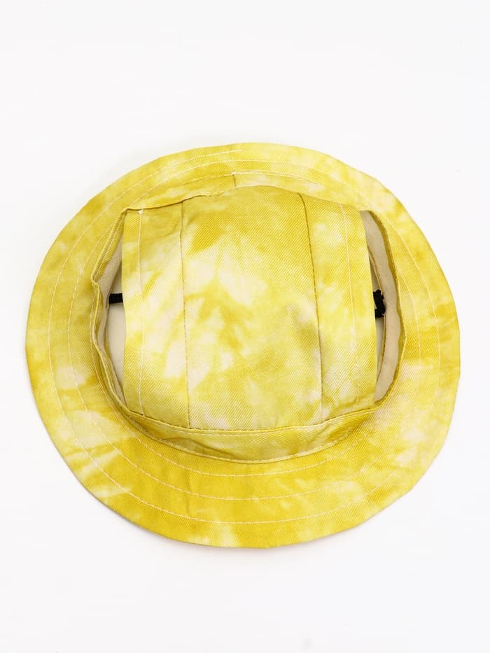 Панама для собак и кошек, размер L, ОГ - 42 см, вес 15-45 кг, жёлтая